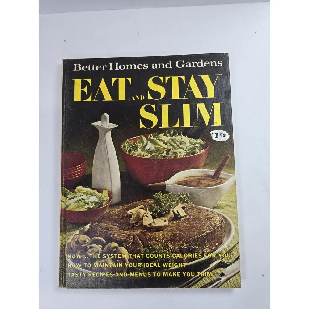 VTG 1968 Better Homes and Gardens Eat and Stay Slim Cookbook Diet Recipes Retro